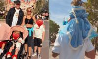 England goalie Jordan Pickford and WAG Megan treat daughter Ostara to a 3rd birthday fit for a princess on a family trip to Disneyland Paris