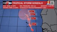 Tropical Storm Gonzalo forms in far eastern Atlantic