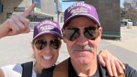 KENTUCKY FLIED QUICK-IN! Docker diehards Greg and Katie Keeley’s long dash to MCG for grand final