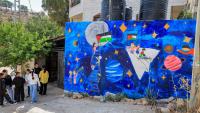 Palestinian children paint hopes beyond West Bank checkpoints