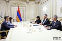 Ruben Rubinyan received the newly appointed Ambassador of France
