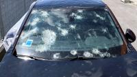 Baseball-sized hail shatters storm tracker's windshield in Colorado under Level 2 threat