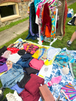 Arts Society and Sustainability collab in thrifty yard sale