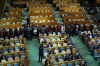Delegates walk out as Netanyahu defends Israel’s regional wars in UN address