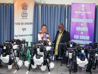 India gifts 12 agricultural drones to Fiji to support sugarcane production