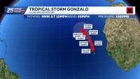Tropical Storm Gonzalo spreading gusty winds across Cabo Verde Islands, NHC says
