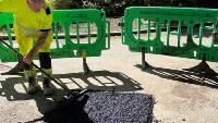 Recycled clothing mix used to repair park potholes in Kent