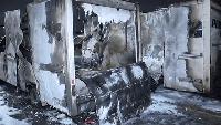 Fire tears through several rental trucks in Seattle's SODO neighborhood