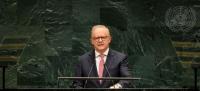 ‘We can only do it together’: Albanese calls for global action on climate, AI