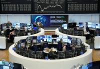 Stocks weather bond volatility, oil eases slightly