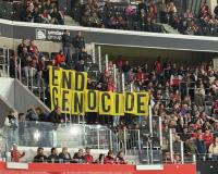 Amnesty International protests at Austria vs "Israel" match