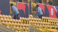 Chelsea star Jamie Gittens spotted on crutches after suffering injury for England U21s