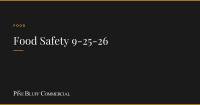 Food Safety 9-25-26