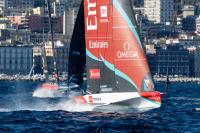 A Day of Waiting and Arm Wrestling to Open the Naples Preliminary Regatta for Emirates Team New Zealand
