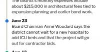 Hospital district approves budget, tax rate, administrator chastizes district critics