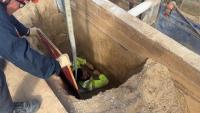 Construction worker rescued from collapsed trench on Washington Street