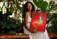 The rain stopped and gave her an award-winning work of art 