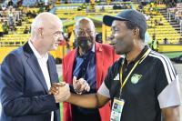 FIFA president Infantino at National Stadium for Reggae Boyz clash