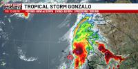 Tropical Storm Gonzalo forms in the eastern Atlantic