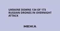 Ukraine Downs 134 of 173 Russian Drones in Overnight Attack