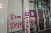 AIB bank targeted with graffiti
