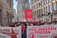 German students strike against return of compulsory military service