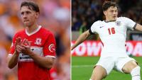 Callum Brittain reacts to what Middlesbrough teammate Will Lankshear has just done