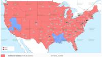 Raiders vs Saints Week 3 TV broadcast map