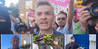 Police accused of 'standing by' as Restore campaigners shouted down by 'feral' lefty protesters
