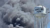 Witnesses report large fire at Upstate recycling center