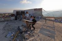 Children return to school destroyed by Zionist strike