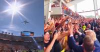 WATCH: Trump Buzzes Over University of Tennessee Football Stadium on Air Force One, High Fives Fans in Roaring Crowd