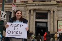 Dinosaur costumes, signs mark last push to save Academy of Natural Sciences