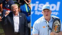 Fans are split after President Donald Trump sat with WWE legend Kane at Texas vs Tennessee