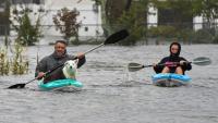 Nor’easter turns deadly as man killed by tree and desperate search is launched for swimmer who vanished in 18ft waves