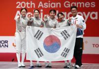 S. Korea captures gold in women's sabre fencing team event