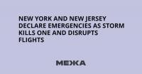 New York and New Jersey Declare Emergencies as Storm Kills One and Disrupts Flights