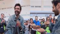Kartik Aaryan celebrated on 'Captain India' set after National Award