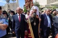 Bulgarian Patriarch Welcomed in Bethlehem with Ceremonial Service