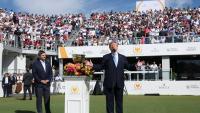 Donald Trump blasts 'fake news media' as Presidents Cup fans make feelings clear