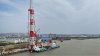 China-developed pile-driving vessel heads to Brazil for bridge project