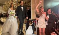 Blushing bride Alina Habba stuns in THREE glittering wedding dresses as star-studded MAGA guests watch her marry Turkish billionaire