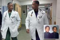 Identical twin doctors return to run ER in hometown where they grew up so poor they had no running water