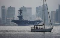 San Diego aircraft carrier deploys to Middle East uncertain how long its mission will last