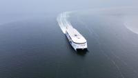 The new Buquebus ship, China Zorrilla, is the largest electric ferry in the world and will connect Argentina and Uruguay
