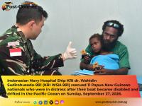 Indonesian Navy Hospital Ship rescue 11 Papua New Guinean adrift