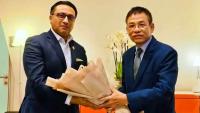 Finance Minister Dr Wagle, AIIB President Jiayi meet