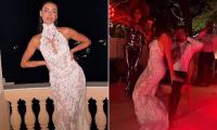 Francesca Allen unveils her racy second wedding dress as she flashes her underwear and performs a lap dance on husband Ed Crossan at wild Monaco nuptials