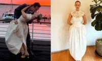 Steven Spielberg's filmmaker daughter Destry, 29, wears a $9,365 outfit as she marries real estate agent Jake Herskowitz in a glamorous Hamptons wedding