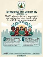 SOGOC Cameroon, Safe Abortion Day, SRHR Law, Maternal Health, Article 339 Penal Code